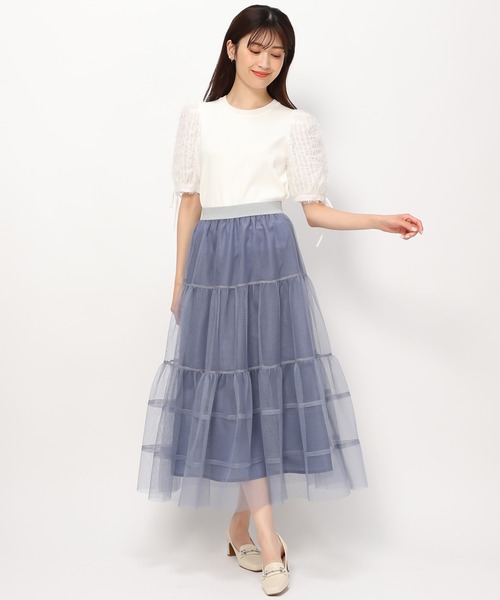 MISCH MASCH(ミッシュマッシュ)の「ラメチュールティアードスカート/MM437206(スカート・レディース・ブラック/グレー/ブルー・フリ-)」の22枚目の写真