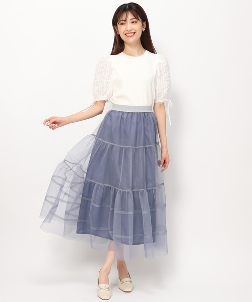 MISCH MASCH(ミッシュマッシュ)の「ラメチュールティアードスカート/MM437206(スカート・レディース・ブラック/グレー/ブルー・フリ-)」の20枚目の写真