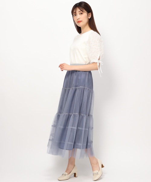 MISCH MASCH(ミッシュマッシュ)の「ラメチュールティアードスカート/MM437206(スカート・レディース・ブラック/グレー/ブルー・フリ-)」の21枚目の写真