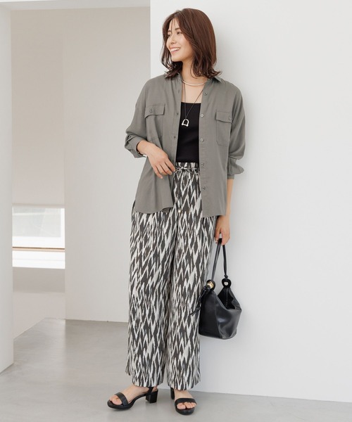 Elura（エルーラ）の「＜レギュラー／低身長サイズ＞リラックス柄ワイドパンツ/140938（その他パンツ・レディース・ネイビー/ブラック/ダークブラウン・LARGE/MEDIUM）」の5枚目の写真