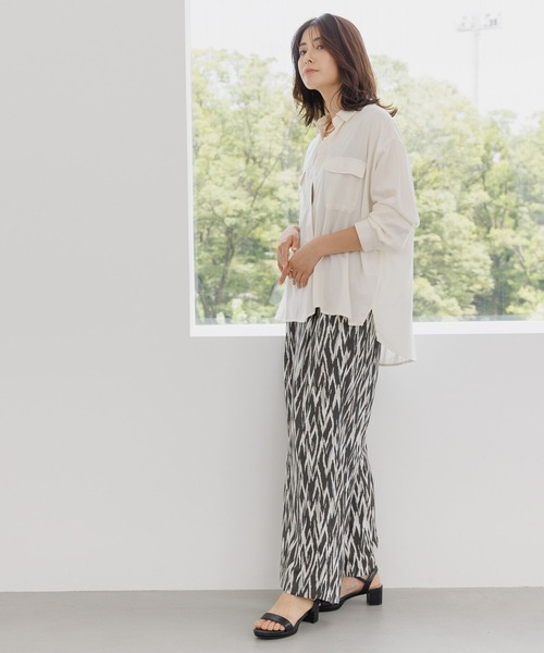 Elura（エルーラ）の「＜レギュラー／低身長サイズ＞リラックス柄ワイドパンツ/140938（その他パンツ・レディース・ネイビー/ブラック/ダークブラウン・LARGE/MEDIUM）」の10枚目の写真