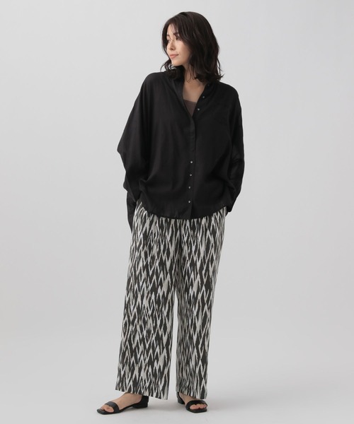 Elura（エルーラ）の「＜レギュラー／低身長サイズ＞リラックス柄ワイドパンツ/140938（その他パンツ・レディース・ネイビー/ブラック/ダークブラウン・LARGE/MEDIUM）」の14枚目の写真