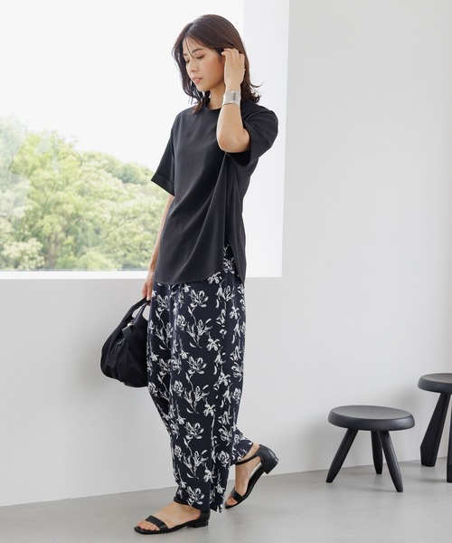 Elura（エルーラ）の「＜レギュラー／低身長サイズ＞リラックス柄ワイドパンツ/140938（その他パンツ・レディース・ネイビー/ブラック/ダークブラウン・LARGE/MEDIUM）」の21枚目の写真