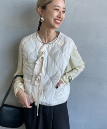 [MILITARY/ミリタリー] 別注 フロントリボンキルティングベスト