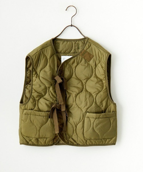 MILITARY/ミリタリー] 別注 フロントリボンキルティングベスト