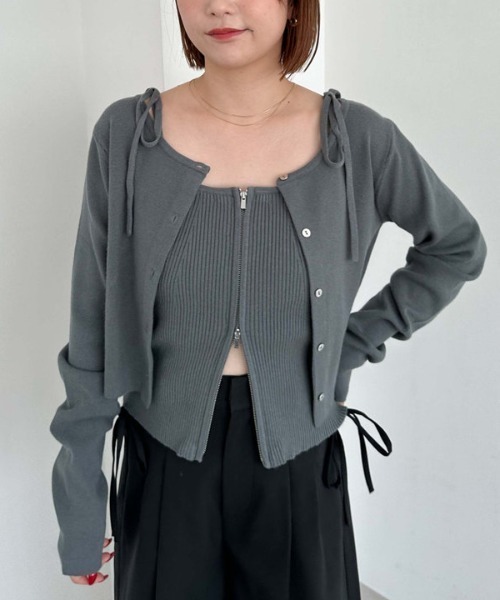 archives（アルシーヴ）の「マルチｗａｙモチモチニットアンサンブル（ニット/セーター・レディース・ブラック/アイボリー/ブルー/ワインレッド・MEDIUM）」の5枚目の写真