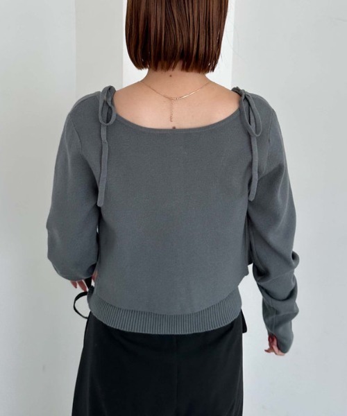 archives（アルシーヴ）の「マルチｗａｙモチモチニットアンサンブル（ニット/セーター・レディース・ブラック/アイボリー/ブルー/ワインレッド・MEDIUM）」の7枚目の写真