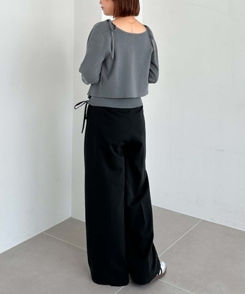 archives（アルシーヴ）の「マルチｗａｙモチモチニットアンサンブル（ニット/セーター・レディース・ブラック/アイボリー/ブルー/ワインレッド・MEDIUM）」の10枚目の写真