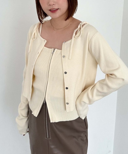 archives（アルシーヴ）の「マルチｗａｙモチモチニットアンサンブル（ニット/セーター・レディース・ブラック/アイボリー/ブルー/ワインレッド・MEDIUM）」の11枚目の写真