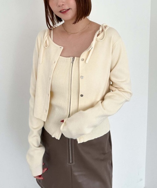 archives（アルシーヴ）の「マルチｗａｙモチモチニットアンサンブル（ニット/セーター・レディース・ブラック/アイボリー/ブルー/ワインレッド・MEDIUM）」の12枚目の写真