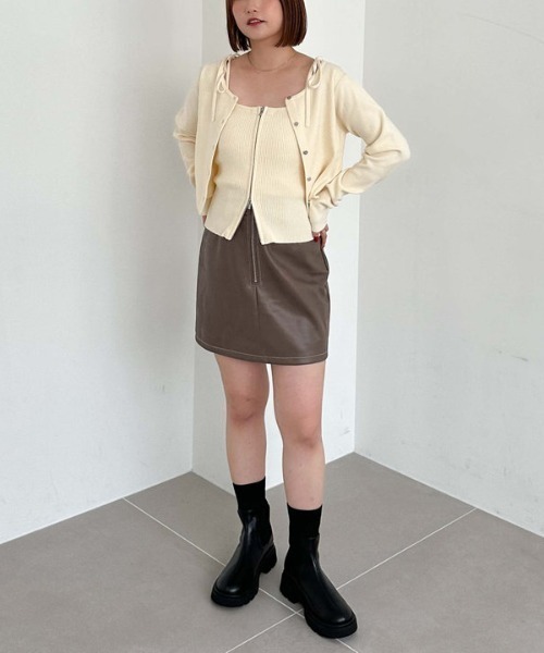 archives（アルシーヴ）の「マルチｗａｙモチモチニットアンサンブル（ニット/セーター・レディース・ブラック/アイボリー/ブルー/ワインレッド・MEDIUM）」の14枚目の写真