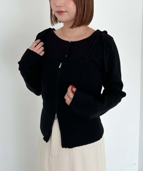 archives（アルシーヴ）の「マルチｗａｙモチモチニットアンサンブル（ニット/セーター・レディース・ブラック/アイボリー/ブルー/ワインレッド・MEDIUM）」の17枚目の写真