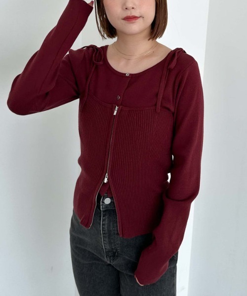 archives（アルシーヴ）の「マルチｗａｙモチモチニットアンサンブル（ニット/セーター・レディース・ブラック/アイボリー/ブルー/ワインレッド・MEDIUM）」の22枚目の写真