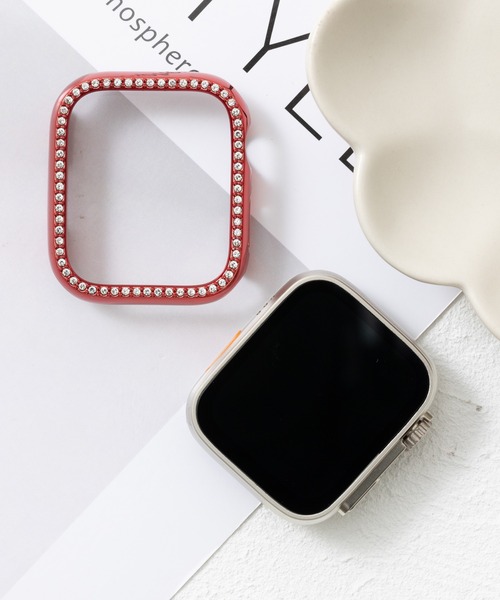 emonique(エモニーク)の「スマートウォッチケース Apple Watch カバー【41/45/49mm対応】(デジタル腕時計・レディース・プラチナム/ピンクゴールド/ゴールド/ピンク/レッド/クリア/ブルー/シルバー/ブラック・49/45/41)」の1枚目の写真