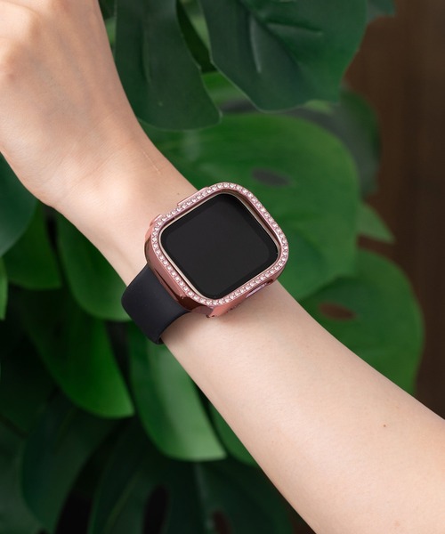 emonique(エモニーク)の「スマートウォッチケース Apple Watch カバー【41/45/49mm対応】(デジタル腕時計・レディース・プラチナム/ピンクゴールド/ゴールド/ピンク/レッド/クリア/ブルー/シルバー/ブラック・49/45/41)」の4枚目の写真
