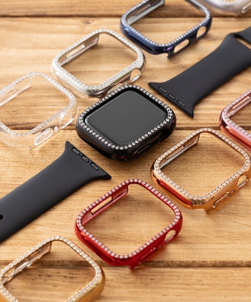 emonique(エモニーク)の「スマートウォッチケース Apple Watch カバー【41/45/49mm対応】(デジタル腕時計・レディース・プラチナム/ピンクゴールド/ゴールド/ピンク/レッド/クリア/ブルー/シルバー/ブラック・49/45/41)」の10枚目の写真