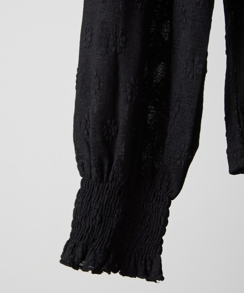 riziere（リジェール）の「フラワーレースシャーリングカラープルオーバー(MOMとお揃い)（シャツ/ブラウス・キッズ・アイボリー/ブラック・90/100/110/120/130/140/150）」の15枚目の写真