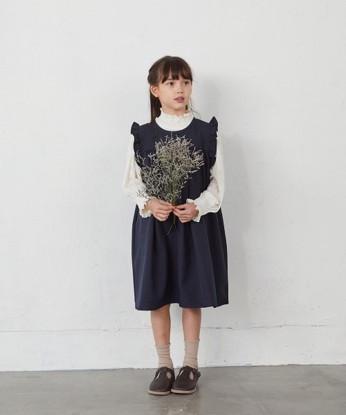 riziere（リジェール）の「フラワーレースシャーリングカラープルオーバー(MOMとお揃い)（シャツ/ブラウス・キッズ・アイボリー/ブラック・90/100/110/120/130/140/150）」の21枚目の写真