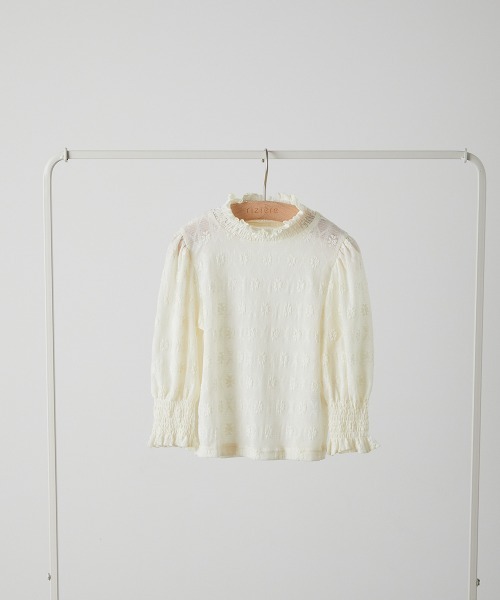 riziere（リジェール）の「フラワーレースシャーリングカラープルオーバー(MOMとお揃い)（シャツ/ブラウス・キッズ・アイボリー/ブラック・90/100/110/120/130/140/150）」の22枚目の写真