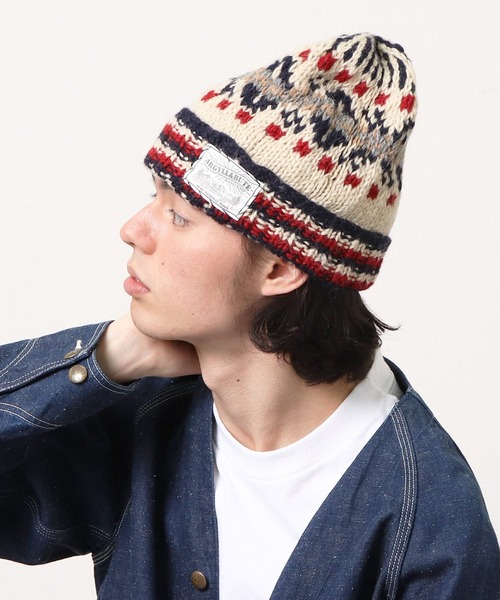 salle de bal（サルデバル）の「フェアアイル ニット ワッチキャップ（ニットキャップ/ビーニー・レディース・グレー/オレンジ/オフホワイト・FREE）」の14枚目の写真