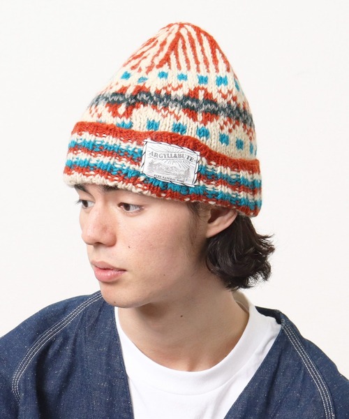 salle de bal（サルデバル）の「フェアアイル ニット ワッチキャップ（ニットキャップ/ビーニー・レディース・グレー/オレンジ/オフホワイト・FREE）」の16枚目の写真