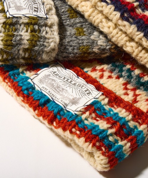 salle de bal（サルデバル）の「フェアアイル ニット ワッチキャップ（ニットキャップ/ビーニー・レディース・グレー/オレンジ/オフホワイト・FREE）」の11枚目の写真