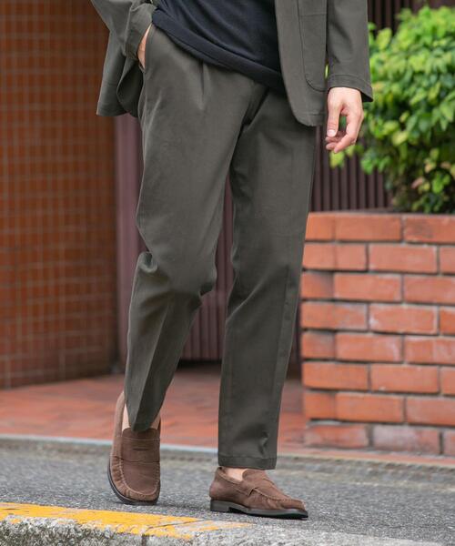 【セール】『セットアップ対応』『XLサイズあり』ピーチツイルストレッチスラックス（スラックス）｜URBAN RESEARCH ROSSO MEN（アーバンリサーチロッソメン）