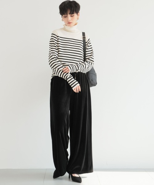 BARNYARDSTORM（バンヤードストーム）の「BARNYARDSTORM / ベロアワイドパンツ【WEB限定】マシンウォッシャブル（スウェットパンツ・レディース・ブラック/ピンク/チャコール/ベージュ/ライトイエロー・FREE）」の20枚目の写真