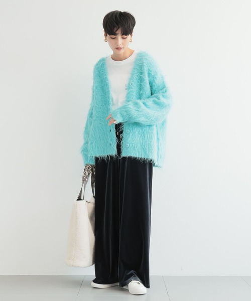 BARNYARDSTORM（バンヤードストーム）の「BARNYARDSTORM / ベロアワイドパンツ【WEB限定】マシンウォッシャブル（スウェットパンツ・レディース・ブラック/ピンク/チャコール/ベージュ/ライトイエロー・FREE）」の15枚目の写真