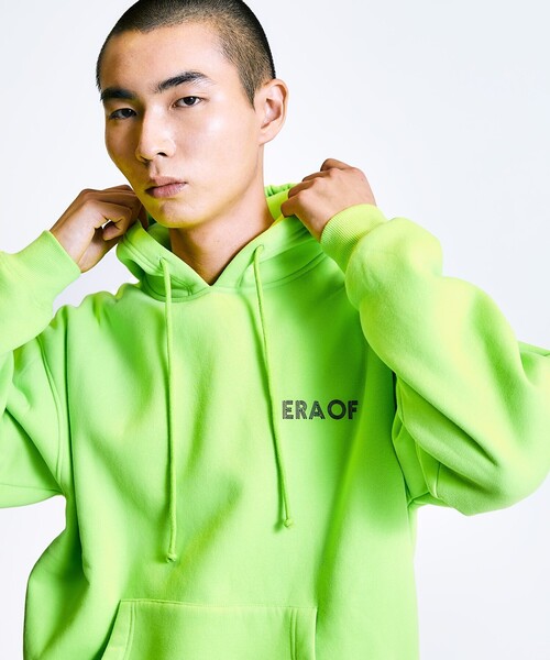 City Ambient Products（シティアンビエントプロダクツ）の「City Ambient Products: スプレープリント グラフィック プリント パーカー（パーカー・メンズ・ホワイト/ライトグリーン/ブラック/グレー・LARGE/SMALL/MEDIUM）」の14枚目の写真