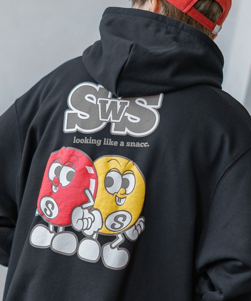 SIDEWAY STANCE（サイドウェイスタンス）の「【SIDEWAY STANCE】オリジナルプリント スウェット パーカー（パーカー・メンズ・ネイビー系/ライトグレー系1/ブラック系2/ネイビー系2/ライトグレー系3/ブラック系4/ブラック/ネイビー系3/ネイビー系4/ネイビー/ブラック系/ライトグレー系4/ライトグレー/ライトグレー系/ブラック系1/ネイビー系1/ライトグレー系2/ブラック系3/ブラック系5/ブラック系6/ライトグレー系5/グレー系6/ネイビー系5/ネイビー系6・SMALL/MEDIUM/LARGE/X-LARGE）」の4枚目の写真