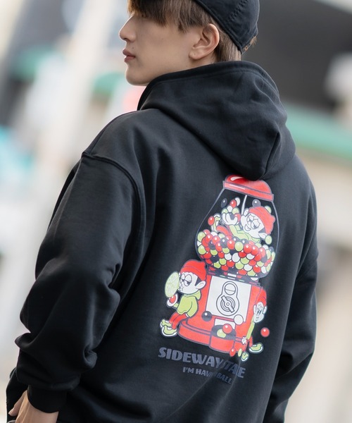 SIDEWAY STANCE（サイドウェイスタンス）の「【SIDEWAY STANCE】オリジナルプリント スウェット パーカー（パーカー・メンズ・ネイビー系/ライトグレー系1/ブラック系2/ネイビー系2/ライトグレー系3/ブラック系4/ブラック/ネイビー系3/ネイビー系4/ネイビー/ブラック系/ライトグレー系4/ライトグレー/ライトグレー系/ブラック系1/ネイビー系1/ライトグレー系2/ブラック系3/ブラック系5/ブラック系6/ライトグレー系5/グレー系6/ネイビー系5/ネイビー系6・SMALL/MEDIUM/LARGE/X-LARGE）」の8枚目の写真