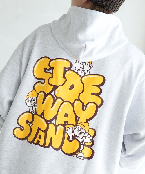 SIDEWAY STANCE（サイドウェイスタンス）の「【SIDEWAY STANCE】オリジナルプリント スウェット パーカー（パーカー・メンズ・ネイビー系/ライトグレー系1/ブラック系2/ネイビー系2/ライトグレー系3/ブラック系4/ブラック/ネイビー系3/ネイビー系4/ネイビー/ブラック系/ライトグレー系4/ライトグレー/ライトグレー系/ブラック系1/ネイビー系1/ライトグレー系2/ブラック系3/ブラック系5/ブラック系6/ライトグレー系5/グレー系6/ネイビー系5/ネイビー系6・SMALL/MEDIUM/LARGE/X-LARGE）」の12枚目の写真