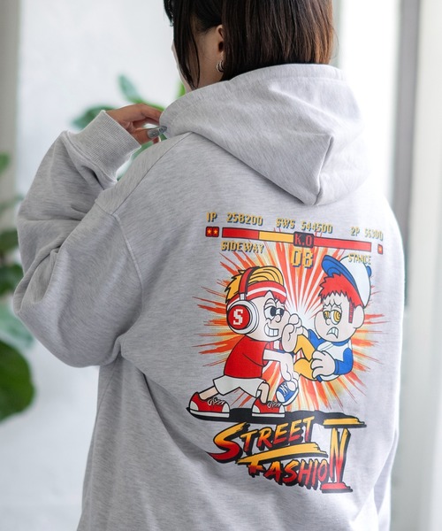 SIDEWAY STANCE（サイドウェイスタンス）の「【SIDEWAY STANCE】オリジナルプリント スウェット パーカー（パーカー・メンズ・ネイビー系/ライトグレー系1/ブラック系2/ネイビー系2/ライトグレー系3/ブラック系4/ブラック/ネイビー系3/ネイビー系4/ネイビー/ブラック系/ライトグレー系4/ライトグレー/ライトグレー系/ブラック系1/ネイビー系1/ライトグレー系2/ブラック系3/ブラック系5/ブラック系6/ライトグレー系5/グレー系6/ネイビー系5/ネイビー系6・SMALL/MEDIUM/LARGE/X-LARGE）」の13枚目の写真