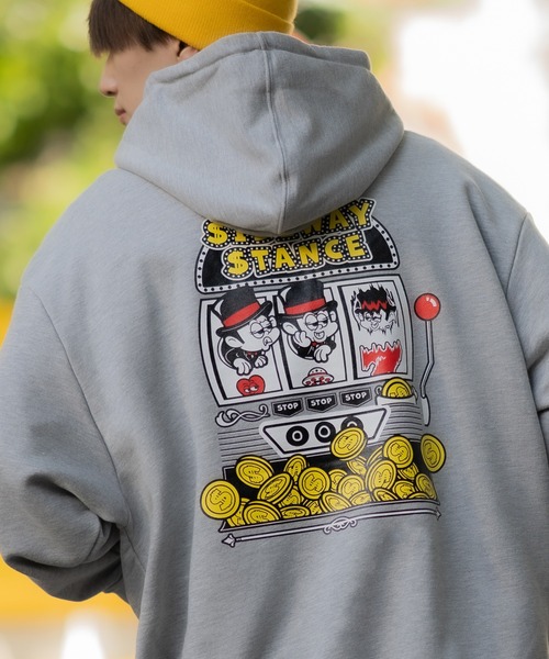 SIDEWAY STANCE（サイドウェイスタンス）の「【SIDEWAY STANCE】オリジナルプリント スウェット パーカー（パーカー・メンズ・ネイビー系/ライトグレー系1/ブラック系2/ネイビー系2/ライトグレー系3/ブラック系4/ブラック/ネイビー系3/ネイビー系4/ネイビー/ブラック系/ライトグレー系4/ライトグレー/ライトグレー系/ブラック系1/ネイビー系1/ライトグレー系2/ブラック系3/ブラック系5/ブラック系6/ライトグレー系5/グレー系6/ネイビー系5/ネイビー系6・SMALL/MEDIUM/LARGE/X-LARGE）」の16枚目の写真