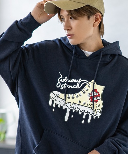 SIDEWAY STANCE（サイドウェイスタンス）の「【SIDEWAY STANCE】オリジナルプリント スウェット パーカー（パーカー・メンズ・ネイビー系/ライトグレー系1/ブラック系2/ネイビー系2/ライトグレー系3/ブラック系4/ブラック/ネイビー系3/ネイビー系4/ネイビー/ブラック系/ライトグレー系4/ライトグレー/ライトグレー系/ブラック系1/ネイビー系1/ライトグレー系2/ブラック系3/ブラック系5/ブラック系6/ライトグレー系5/グレー系6/ネイビー系5/ネイビー系6・SMALL/MEDIUM/LARGE/X-LARGE）」の22枚目の写真