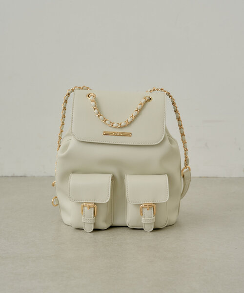 Chico（チコ）の「【500mlペットボトル収納可】2ポケットバックパック（バックパック/リュック・レディース・ブラック/ブラウン/アイボリー・FREE）」の10枚目の写真