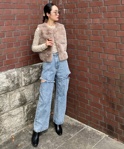 セール】パールファーベスト（ベスト）｜deux amour（ドゥーザムール