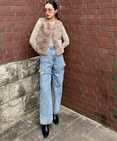 セール】パールファーベスト（ベスト）｜deux amour（ドゥーザムール