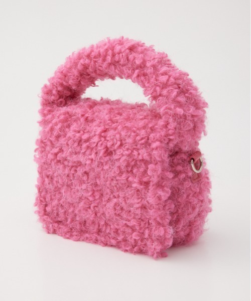 RODEO CROWNS WIDE BOWL(ロデオクラウンズワイドボウル)の「フェイクファーミニバッグ(ショルダーバッグ・レディース・ピンク/グリーン/アイボリー・FREE)」の3枚目の写真