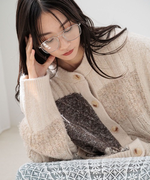 LOWRYS FARM（ローリーズファーム）の「パッチワークカーディガンLS