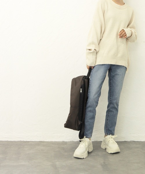 SOROTTO(ソロット)の「厚底ソールスニーカー/アグリーシューズ(スニーカー・レディース・ブラック/アイボリー・S/M/L/LL)」の4枚目の写真