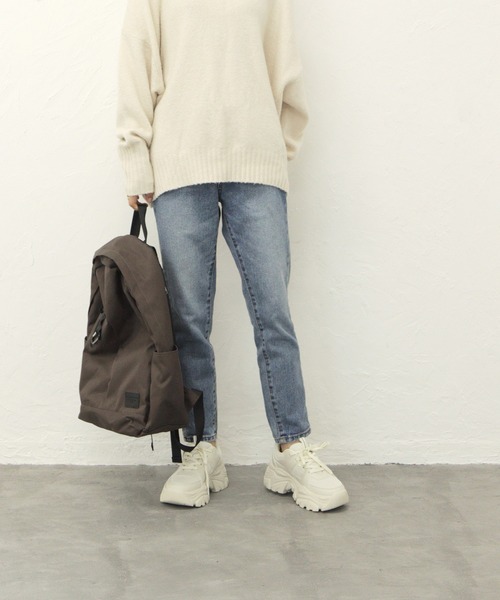 SOROTTO(ソロット)の「厚底ソールスニーカー/アグリーシューズ(スニーカー・レディース・ブラック/アイボリー・S/M/L/LL)」の5枚目の写真