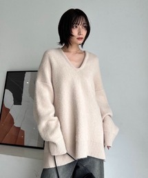 FRAY I.D ピンク 長袖ニットセーター サイズF モデル着用　美品 FRAY I.D｜フレイアイディーのニット/セーター（ピンク/桃色系