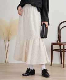 Eglantine フリンジジャガードギャザースカート