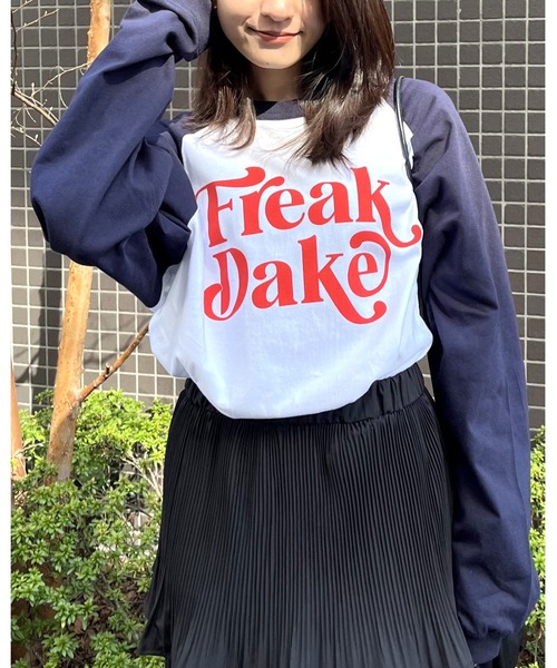 RGY(アールジーワイ)の「【RGY】FREAK DAKE ラグランロンT(CP)(Tシャツ/カットソー・レディース・ネイビー/バーガンディー/ブラック・MEDIUM/X-LARGE/LARGE)」の3枚目の写真
