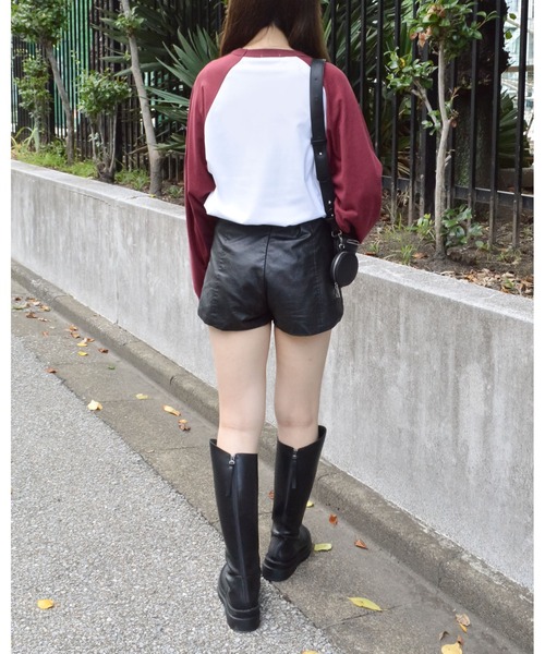 RGY(アールジーワイ)の「【RGY】FREAK DAKE ラグランロンT(CP)(Tシャツ/カットソー・レディース・ネイビー/バーガンディー/ブラック・MEDIUM/X-LARGE/LARGE)」の19枚目の写真