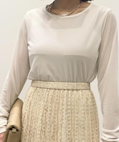 COUP DE CHANCE（クードシャンス）の「【洗える／日本製】ベロア調プルオーバージャージ（Tシャツ/カットソー・レディース・ホワイト/ブラック・36/38/40/34）」の6枚目の写真