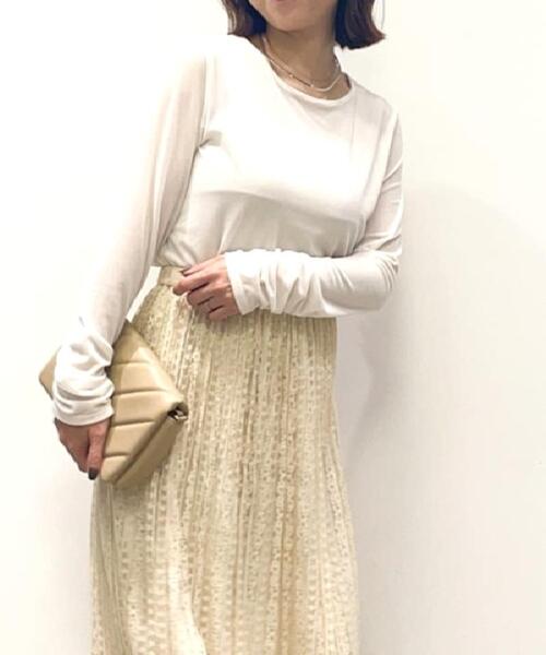 COUP DE CHANCE（クードシャンス）の「【洗える／日本製】ベロア調プルオーバージャージ（Tシャツ/カットソー・レディース・ホワイト/ブラック・36/38/40/34）」の8枚目の写真