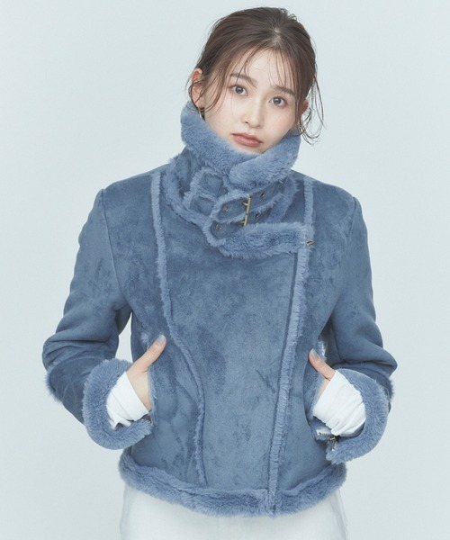 FUR BOA JACKET(ムートンコート)|BLUE×PALANG(ブルーパラン FUR BOA JACKET(ムートンコート)|BLUE×PALANG(ブルーパラン